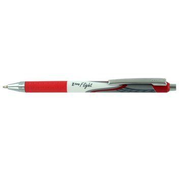 Ручка кулькова Zebra червоний Z-Grip Flight 0.7 mm White&Red 2852486 фото