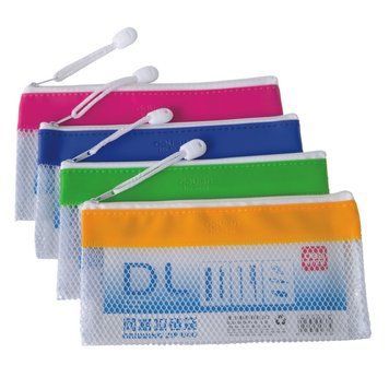 Папка на змійці Deli 5833 мікс 215х110 прозора з кольоровою смугою 2858190 фото