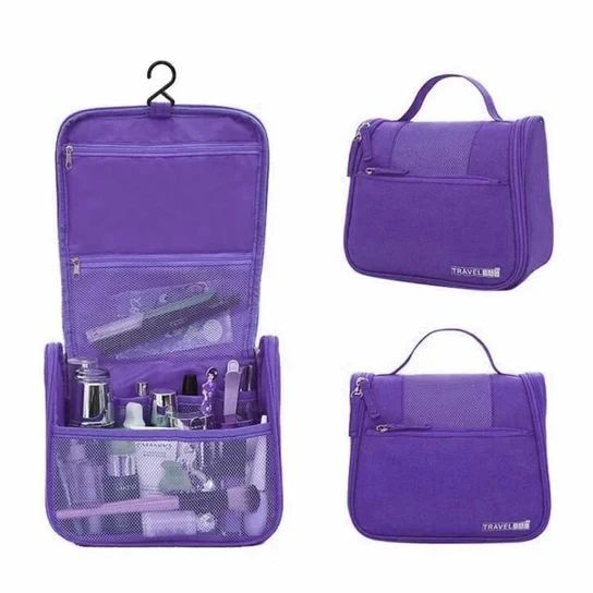 Дорожній підвісний органайзер для косметики Travel Bag &laquo;Марсель&raquo;, тканина Оксфорд, 22&times;12&times;20 см, Фіолетовий 1420092 фото