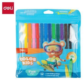Фломастери Deli Color Kids, 12 кольорів 3502156 фото