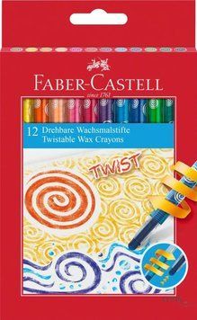 Карандаши цветные Faber_Castell, 12 цветов, восковые в пластиковом корпусе 3501041 фото