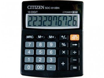 Калькулятор бухгалтерский Citizen SDC-810BN серый 10 разряд, 100х125х34, пласт корп, пласт кн. 2837160 фото