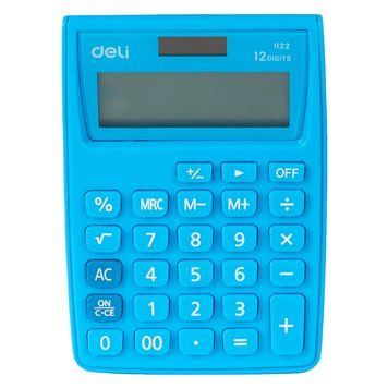 Настільний калькулятор Deli Vivid Е1122, 12 розрядів, 120 х 86 х 30 мм 3500468 фото