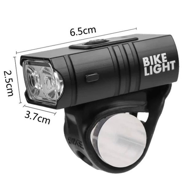 Аккумуляторный велосипедный фонарь Bike Light BK-02, USB зарядка, 700 лм, 6 режимов, влагозащита IPX5, на руль, Black 1420098 фото