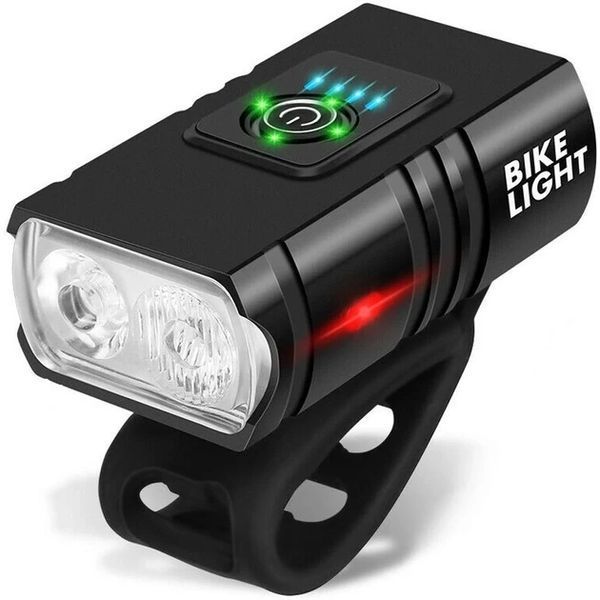 Аккумуляторный велосипедный фонарь Bike Light BK-02, USB зарядка, 700 лм, 6 режимов, влагозащита IPX5, на руль, Black 1420098 фото