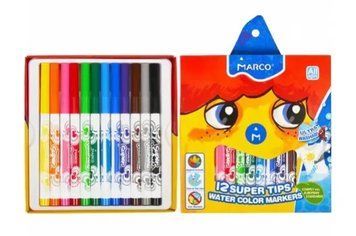 Фломастери Marco Super Washable, 12 кольорів 3502160 фото