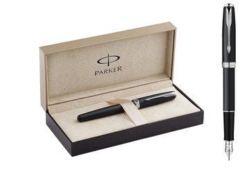 Ручка перова Parker Sonnet Matte Black CT &mdash; чорна, перо з чорного хрому, синє чорнило 3501795 фото
