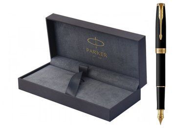 Ручка перова Parker Sonnet Black Lacquer GT &mdash; чорне перо, чорна ручка 3501796 фото