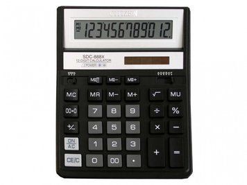 Калькулятор Citizen SDC-888XBL синий 12 разряд, 158х203,2х31, пласт корп, пласт кн. 2837172 фото