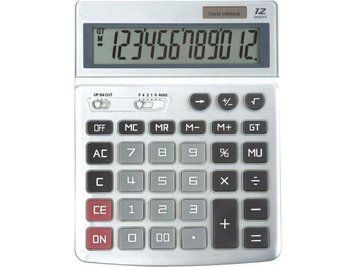 Калькулятор бухгалтерський Deli 1601Е срібний 12 розряд, 200х150х26, металевий корпус 2839834 фото