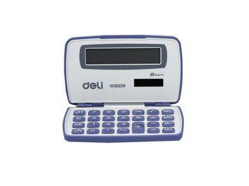 Калькулятор кишеньковий Deli 39228Е синій, 8 розряд, 90х57х16 мм, з кришкою 2843458 фото
