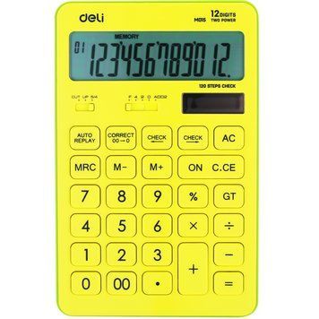 Калькулятор настільний Deli EM015, 12 розрядів, 175 х 108 х 15 мм, 120 кроків перевірки 3500469 фото