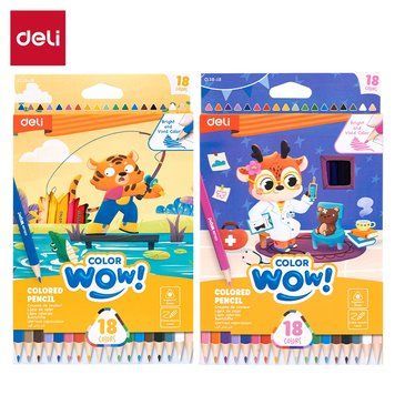 Кольорові олівці Deli Color Wow, 18 кольорів 3501046 фото