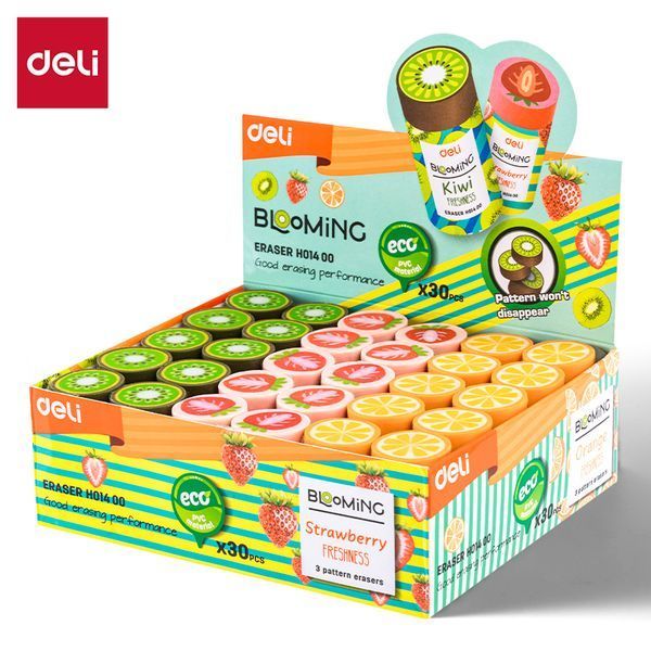 Ластик Deli Blooming &laquo;Фрукти&raquo; цилиндрическая 3500341 фото