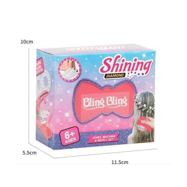 Стайлер для прикрашання волосся стразами, набір юного стиліста Shinning Diamond Bling Bling (180 стразів) 1420109 фото