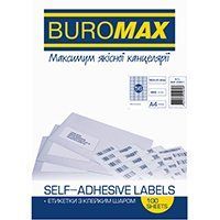 Клейкі етикетки Buromax, 56 штук, 21,2 х 52,5 мм, 100 аркушів 3500413 фото