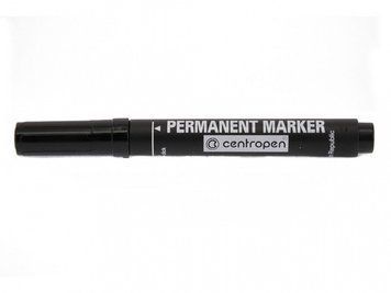 Маркер перманентний Centropen 8576 чорний 1-4,6 мм клиновидний 2807154 фото