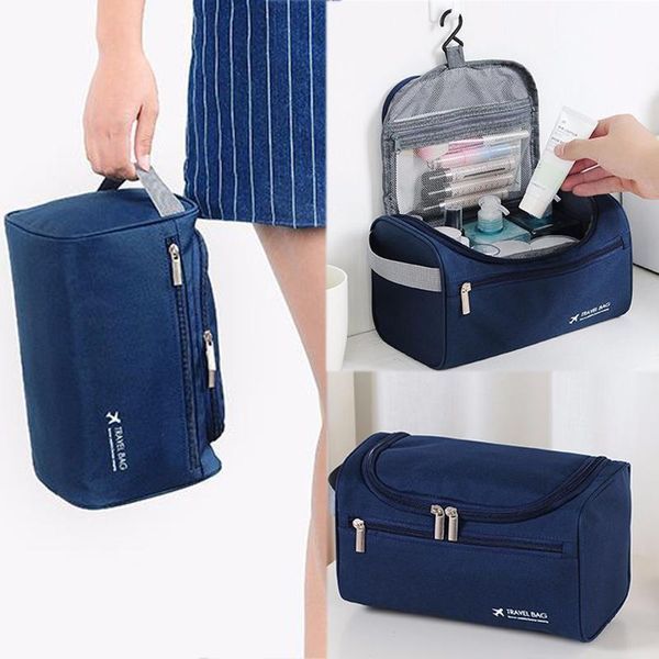 Чоловіча дорожня косметичка-органайзер TRAVEL BAG, несесер для туалетного приладдя, синя, 25&times;12&times;15 см 1420136 фото