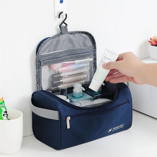 Чоловіча дорожня косметичка-органайзер TRAVEL BAG, несесер для туалетного приладдя, синя, 25&times;12&times;15 см 1420136 фото