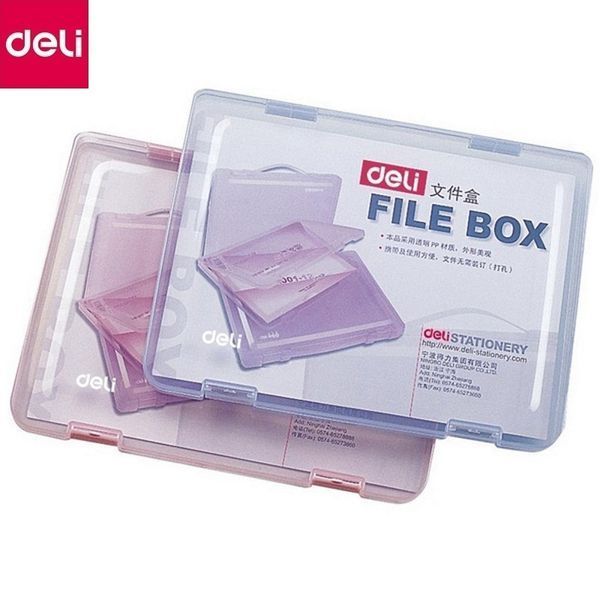 Папка-портфель Deli 5702 белый 1 отделение, А4 пластик, прозрачный 2852388 фото