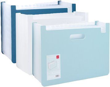 Папка бокс для документів Deli EF604 мікс, 13 відділень, Картотека, Папка-портфель, Лоток А4 складний 2887348 фото