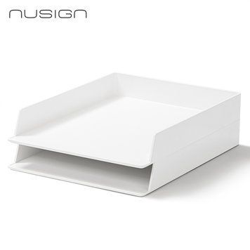 Лоток горизонтальный Deli Nusign пластиковый, 2 отделения 3500717 фото