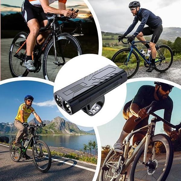 Велосипедна фара з USB-заряджанням, ліхтар на кермо Black 20W, 2000 мА&middot;год 1420155 фото