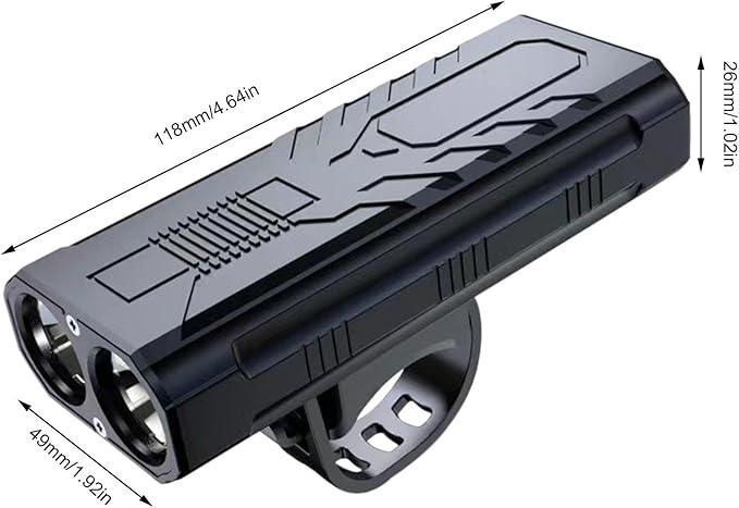 Велосипедна фара з USB-заряджанням, ліхтар на кермо Black 20W, 2000 мА&middot;год 1420155 фото
