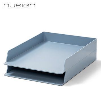 Лоток горизонтальный Deli Nusign пластиковый, 2 отделения 3500717 фото