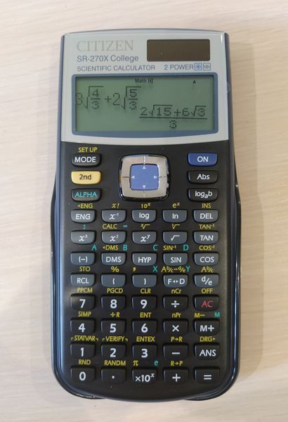 Калькулятор інженерний Citizen SR-270Х чорний 10+2 розряд, 251 функцій, 75х148х12,5 2846021 фото