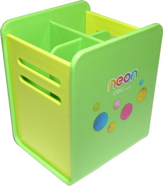 Подставка для ручек Deli EH85104 микс Кубик Neon пластик 4 отделения 80x85x105 мм 2875917 фото