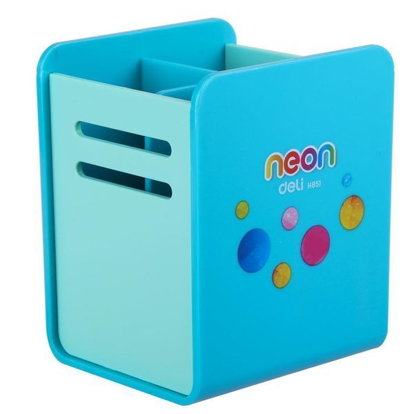 Подставка для ручек Deli EH85104 микс Кубик Neon пластик 4 отделения 80x85x105 мм 2875917 фото