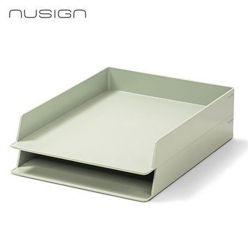 Лоток горизонтальный Deli Nusign, пластиковый, 2 отделения 3500717 фото