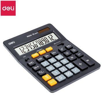 Настільний калькулятор Deli EM444 бухгалтерський, 12 розрядів, 155 х 200 х 7 мм 3500472 фото