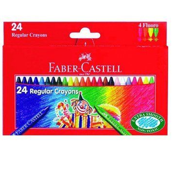 Восковые цветные карандаши Faber Castell, 24 цвета, 75 мм 3501056 фото