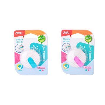 Ластик Deli U-Touch круглый с держателем 3500345 фото