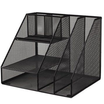 Підставка для ручок Deli 79075 чорна, 7 відділень, металева сітка, 320*265*270 мм 2873887 фото
