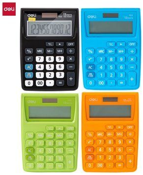 Настільний калькулятор Deli Vivid Е1122, 12 розрядів, 120 х 86 х 30 мм 3500468 фото
