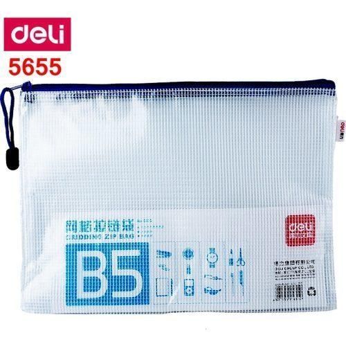 Папка на змійці Deli 5655 мікс В5 кольорова з блискавкою 2850186 фото