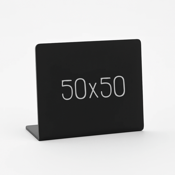 Ценники-таблички L‑образные 50&times;50мм черные, набор 10 шт, меловые, пластик (1019) 2901019 фото