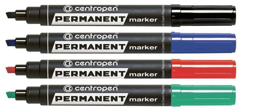 Маркер перманентный Centropen, клиновидный наконечник 1&ndash;4,6 мм 3500776 фото