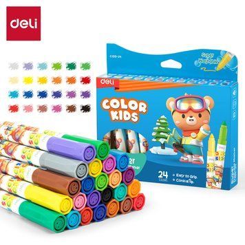 Фломастери Deli Color Kids, 24 кольори, змивані 3502175 фото
