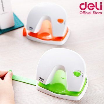 Діркопробивач Deli 0123Е мікс 20 аркушів, пластик, 2отв з лін цілий 2843426 фото