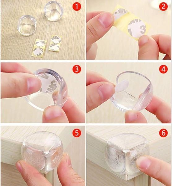 Силиконовые накладки на углы (4 шт/комлект), Защита на углы силиконовая, Детская защита 3378181 фото