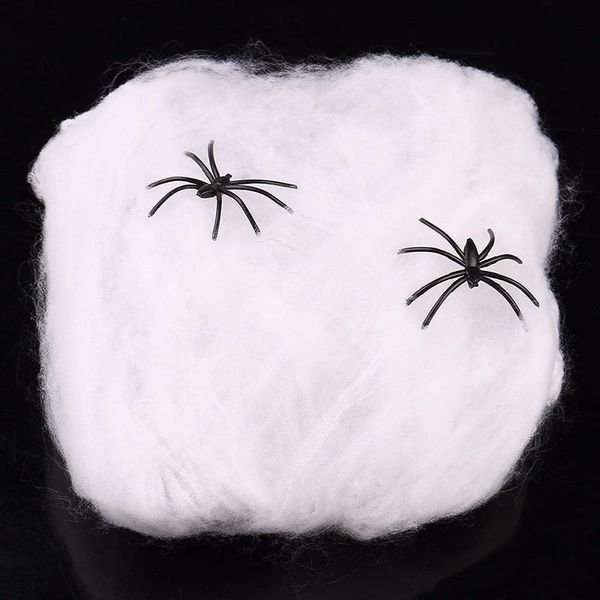 Паутина декоративная белая + 2 паучка на Halloween Party 1725654 фото