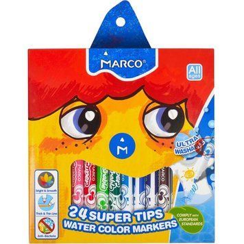 Фломастери Marco Super Washable Джамбо, 24 кольори 3502176 фото