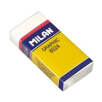Ластик Milan Graphic прямоугольный из каучука 3500348 фото