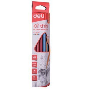 Олівець чорнографітний Deli U50100 мікс HB трехугольный без гумки заточений 2868657 фото