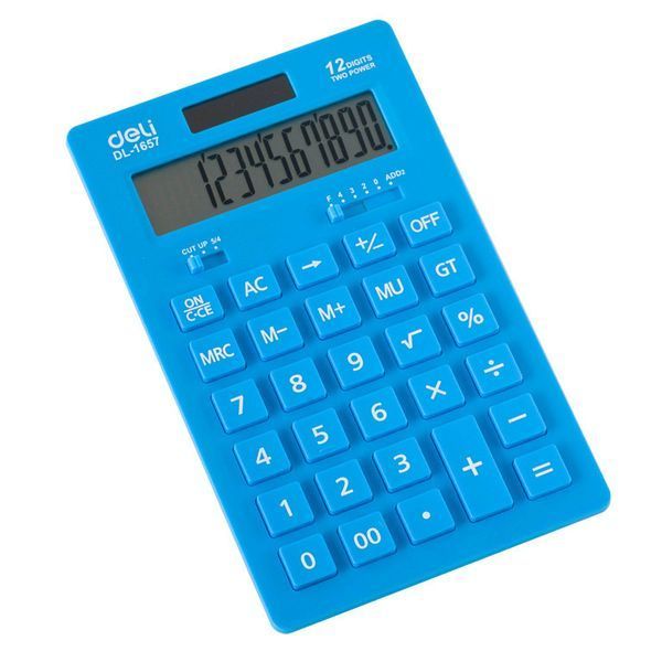 Калькулятор Deli 1657 мікс 12 розряд, 178х110х20, пласт кн, неонові кольори 2855981 фото