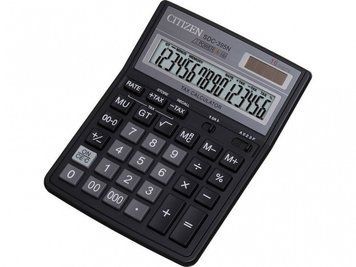 Калькулятор Citizen SDC-395N 16 разряд, 143х192х39, 5, пластик корпус, кнопки пласт 2832673 фото